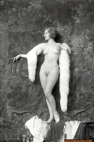 Nude Vintage Model On A Pedestal
