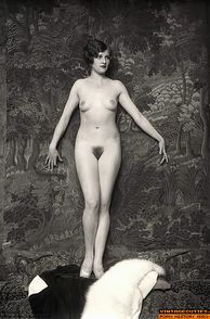 Little Boobs Nude Woman In Vintage Lady